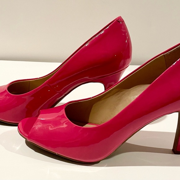 Kelly & Katie Ladies Pink Open Toe Pumps - 8 - Picture 3 of 6